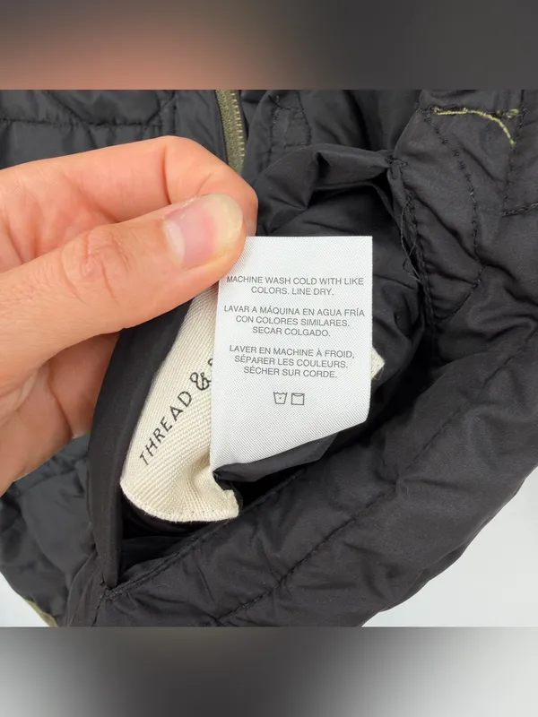 TREAD & SUPPLY Nixie Jacket Reversible Olive Green Black S - Image 9