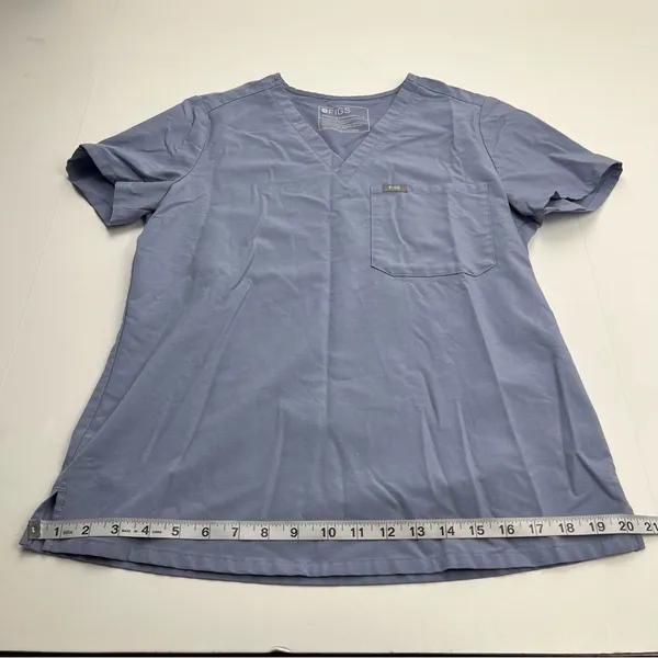 Figs Technical Purple Blue Grey Gray Short Sleeve V-neck Scrub Top Womens Small‎ - Image 7