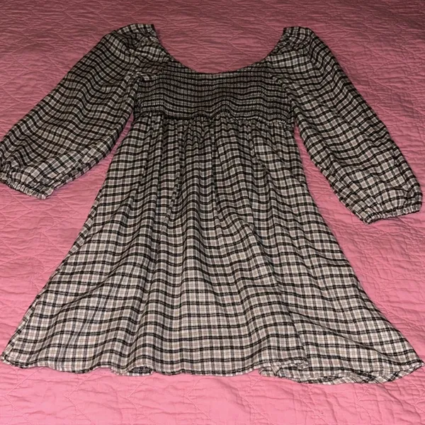 Hollister plaid 3/4 sleeve mini dress - Image 5