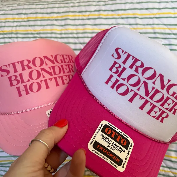 Stronger blonder hotter country trucker hat - Image 3