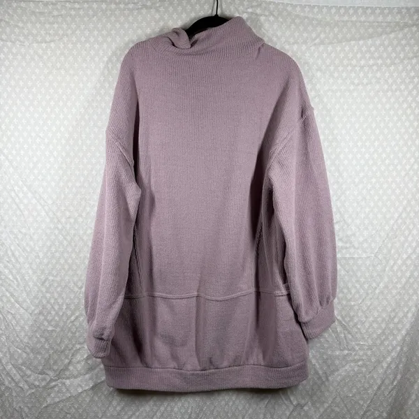 Free‎ People Beach Light Purple Chenille Oversized Mock Neck Sweater - Image 5