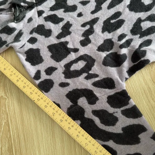 Skull Cashmere XS NEW Leopard Crop‎ Hoodie Lavender Purple Grunge Emo Gothic - Image 6