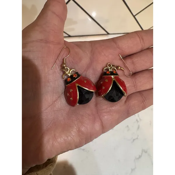 Betsey Johnson Picnic Collection ladybug earrings 2019 whimsical nature kitschy - Image 4