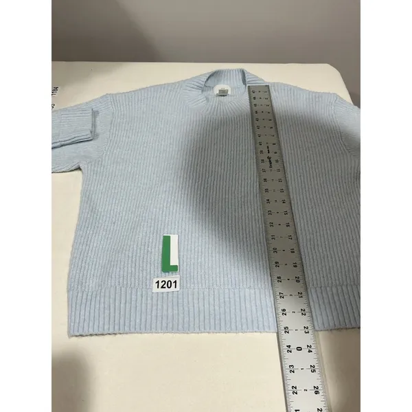 Woman’s H & M Medium Blue Pullover Chunky Long Sleeve Sweater - Image 6