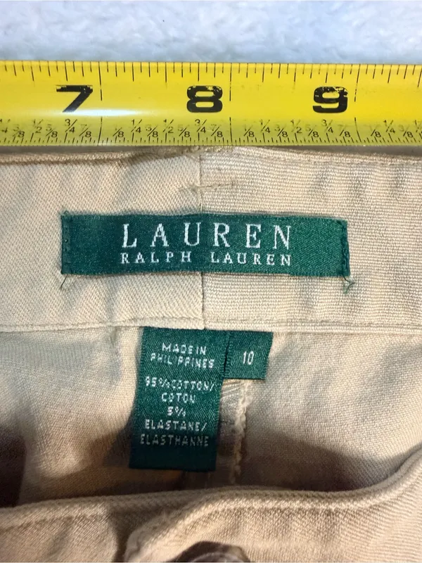 Ralph Lauren Women's Tan Straight-Leg Trousers - Image 3