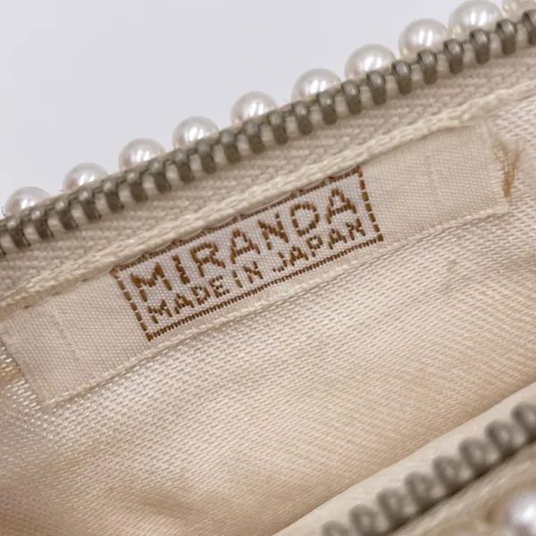 Vintage Miranda Made in Japan Pearl Beaded Clutch Evening Bag Mid Century 1950s - Image 4