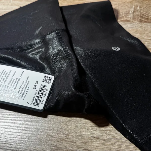 lululemon athletica Black Shiny High-Rise Leggings - Image 5