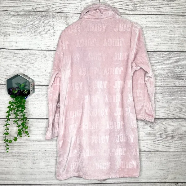 Juicy Couture Blush Pink Logo Plush Robe Size Large/ XL - Image 6