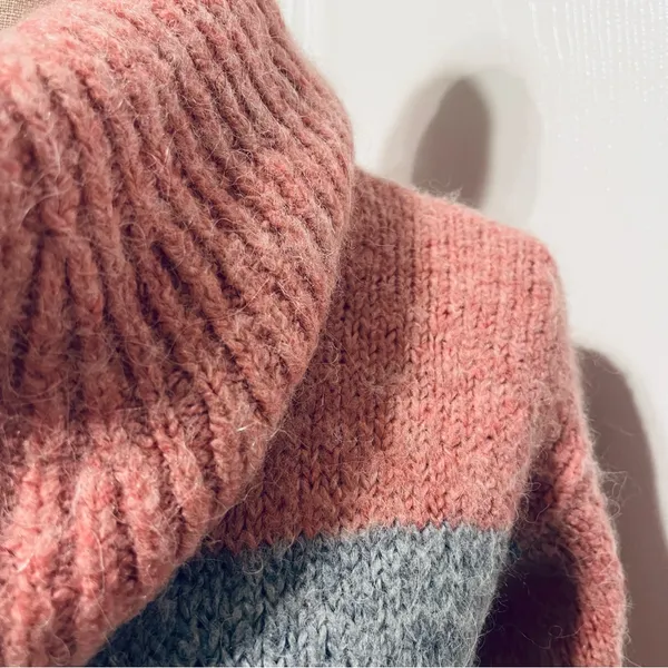 Lou & Grey LOFT Womens XS‎ Multicolor Striped Turtleneck Sweater Alpaca Wool - Image 8