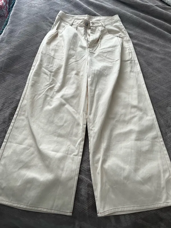 Bohme Pants Wide-Leg Ivory - Image 5