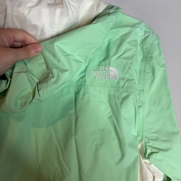 The North Face mint green and white Hyvent rain jacket - Image 6
