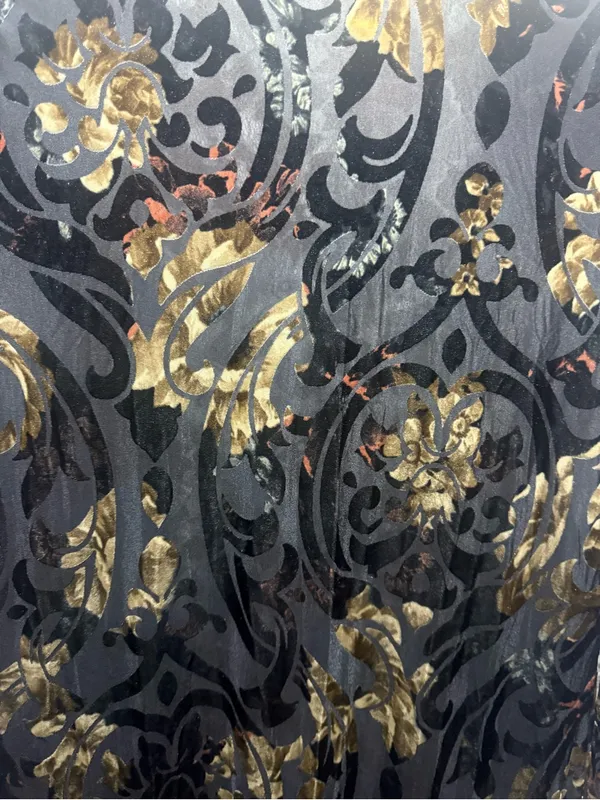 Black Sheer Floral burnout velvet duster cardigan small like new - Image 6
