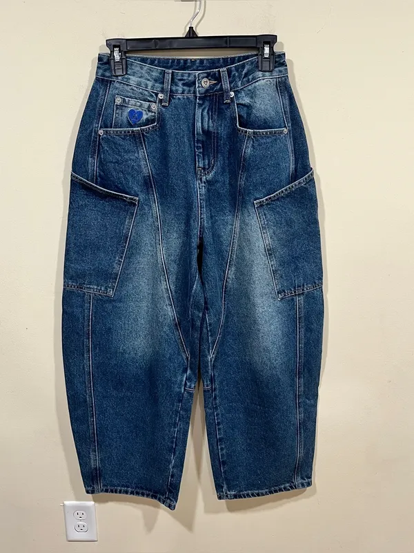 AELFRIC EDEN BAGGY BARREL JEANS women’s size 26 ballon jeans denim - Image 6