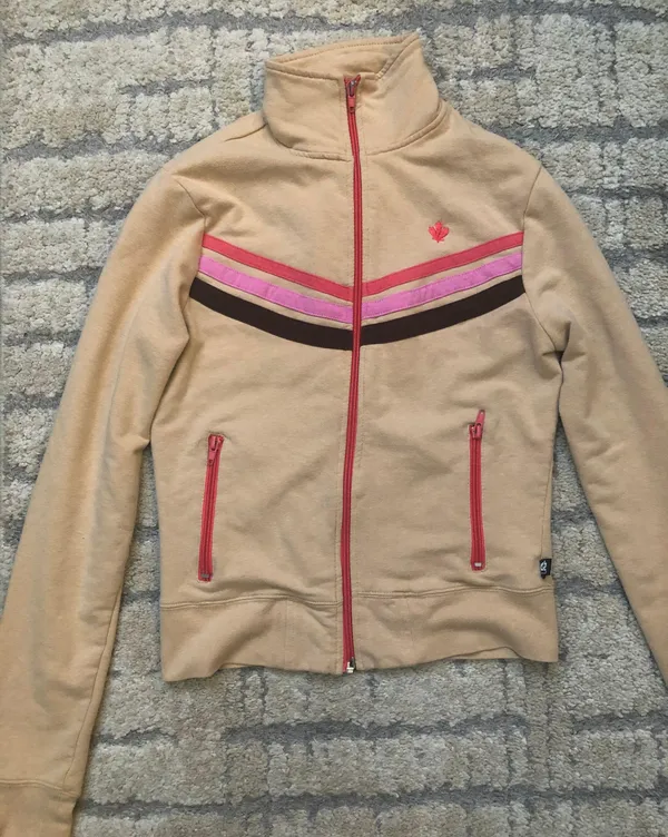 LA Kitty Beige Y2K Jacket Tan Size XS - Image 2