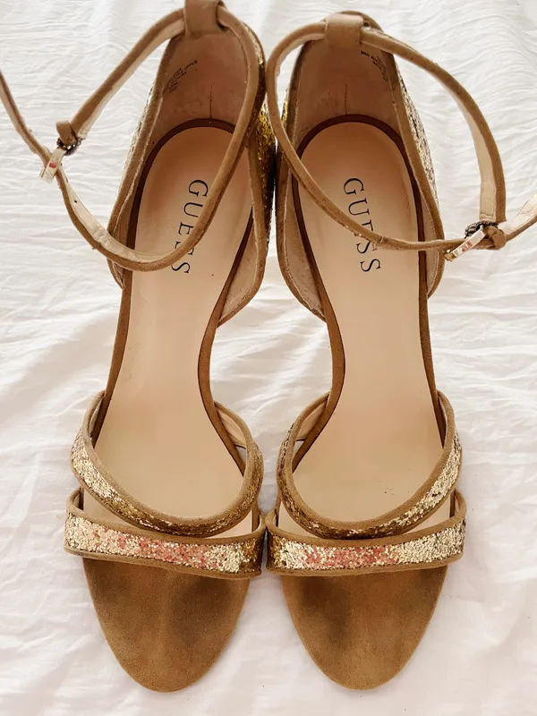 Guess Gold Heels - Image 4