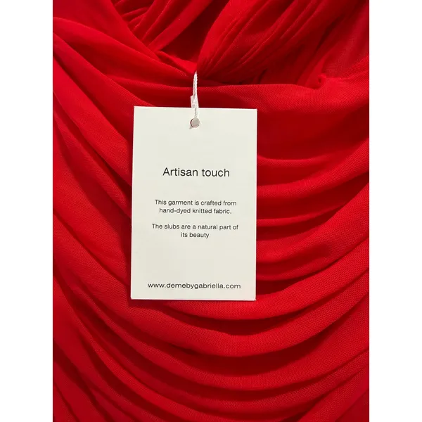 Deme by Gabriella Adrianna Romantic Draped Ethereal Formal Dress NWT Red S $405 - Image 5