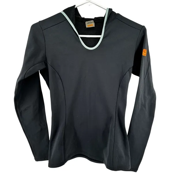 Arc'teryx Hoodie Performance Long Sleeve Top Fitted Outdoor Gray Aqua Small - Image 2