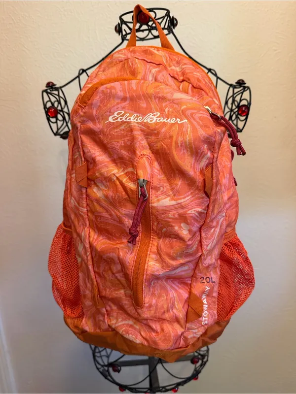 🎒🎒🎒BOGOHO🎒🎒🎒Eddie Bauer Coral Pink Marble Stowaway Backpack - Image 2