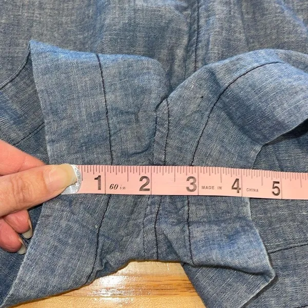 AG Adriano Goldschmied CottonChambray‎ Denim Romper Sleeveless Large - Image 11