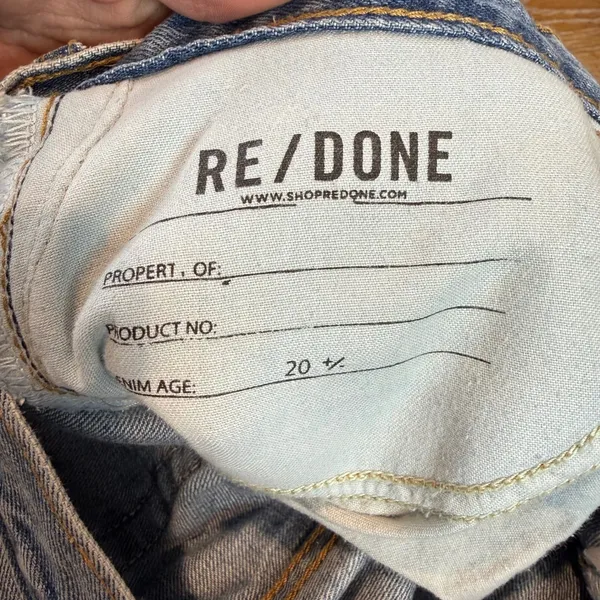 Re/Done Low Rise Bell Bottom Flare Jeans Lake Blue Size 10/30‎ - Image 7