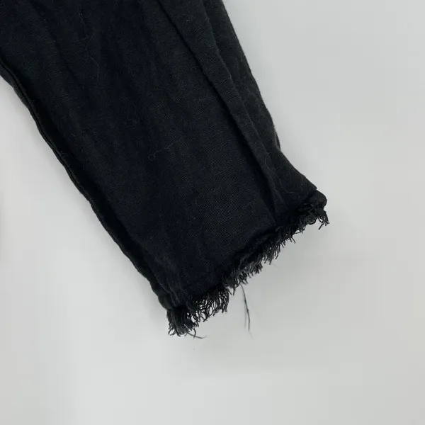 Boho Embroidered Jacket Black Open Front‎ Colorful Floral Fringe Women's Size L - Image 4
