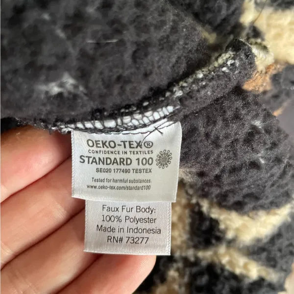 Sonoma‎ Black Star Pattern Fleece Hoodie Size Large NWOT - Image 6