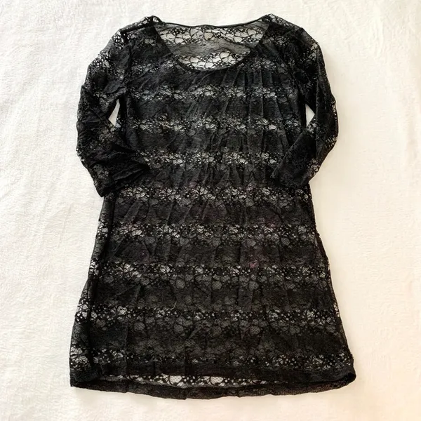 Harley-Davidson Sheer Lace Graphic Tunic‎ Womens Size M Black Biker Y2K HD106BLK - Image 7
