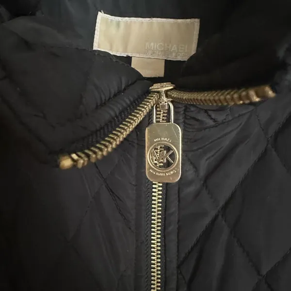 Michael Kors Dark Black Quilted Puffer Coat - Image 6