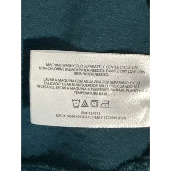 Orvis Teal Long Sleeve Sweatshirt Pullover High Low Hem Women's Size L/XL - Image 6