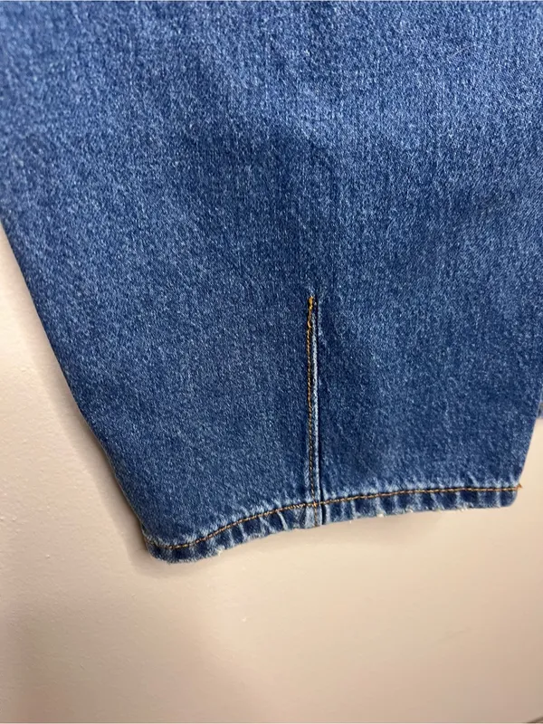 LOFT Rivete Mid Rise Barrel‎ Jeans Echo Wash Cotton Button Fly Crop Size 31 NWT - Image 6