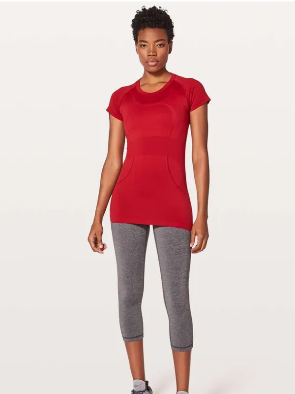 Lululemon Swiftly Tech Short Sleeve Crew Red - Image 3
