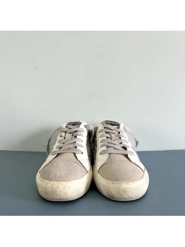 Vintage Havana Ingrid Low Top Sneakers Wild Croc Silver Metallic Fashion Size 8‎ - Image 3