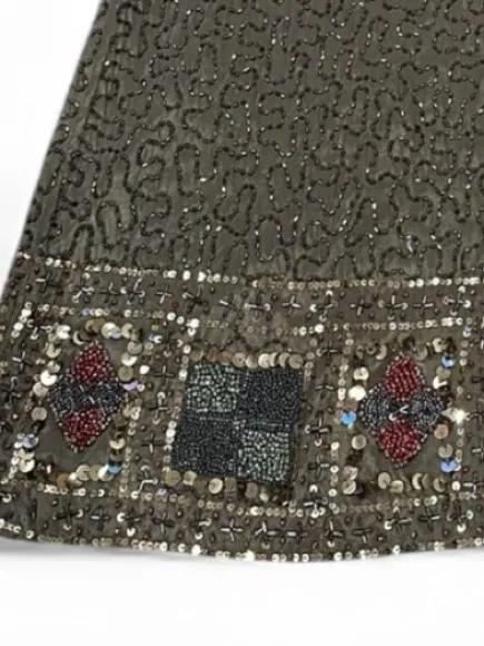 Anthro RAGA Wedding Guest Hanna Beaded & Sequin Sleeveless Dress Garden Party M - Image 8