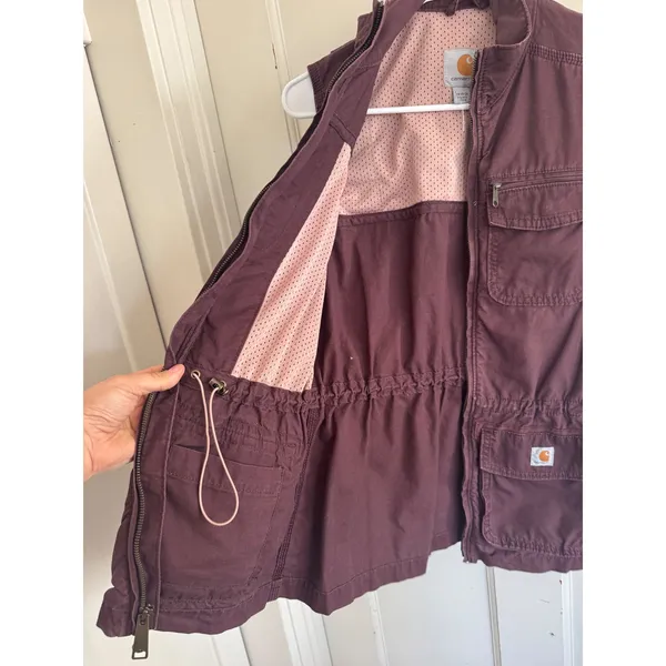 Carhartt women's El Paso Ripstop Utility Vest in Blackberry size XS‎ (0/2) - Image 10