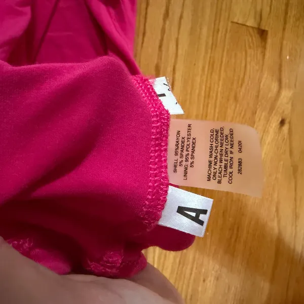 Ann Taylor Ruffle Cold Shoulder Dress 8 Hot Pink Rayon Knit Mini Shift - Image 4