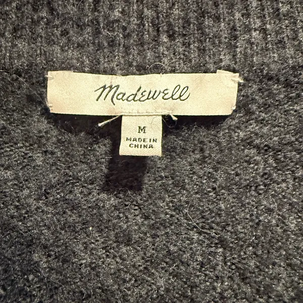 Madewell Polka Dot Wool Alpaca Blend V-Neck Sweater Size‎ M - Image 7