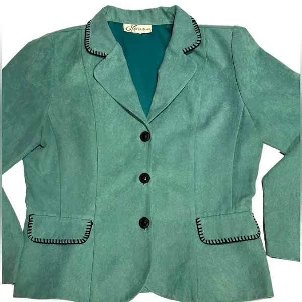 Vintage Dress Barn Aqua Jacket Size 8 - Image 2