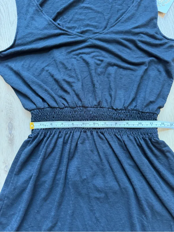 BECCA NWT Breezy Basics Swim Cover-Up Dress size Small Black Swimsuit Beach Mini - Image 9