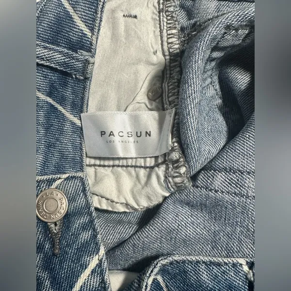 PacSun L.A. Womens Window Pane High Rise‎ Distressed Festival Shorts Size 28 - Image 11