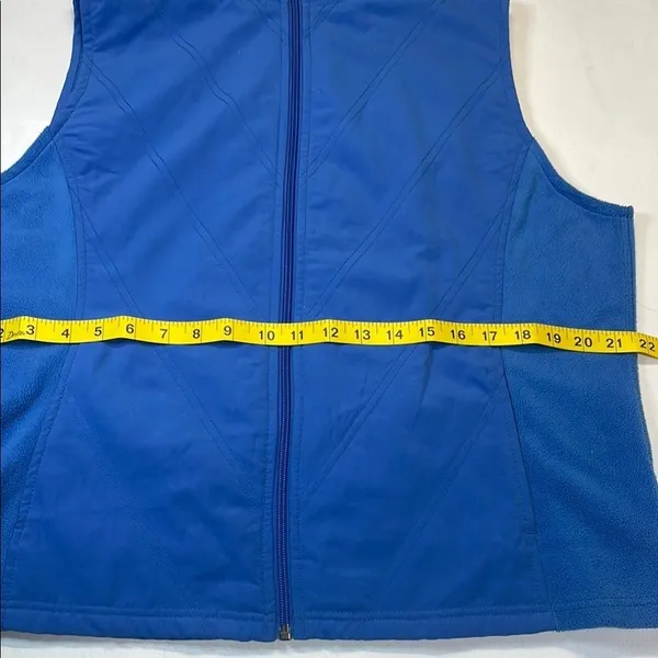 Columbia Blue Fleece Lined Full Zip‎ Vest Women's XL - Image 8
