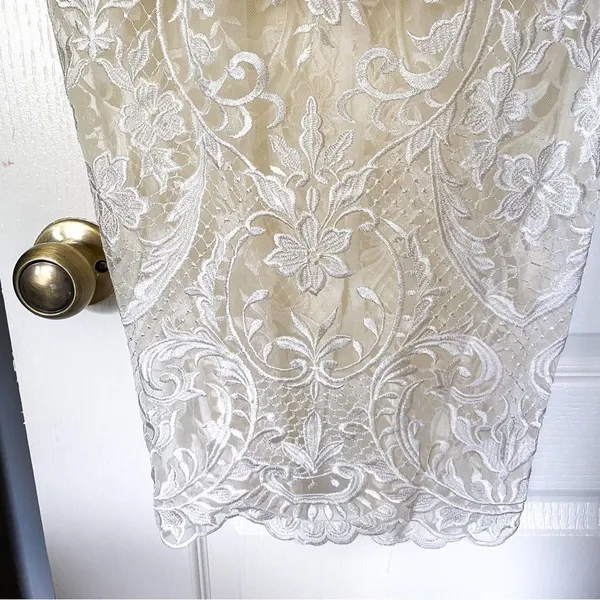 BHLDN‎ Thurley Dress Emilia Lace Semi-Sheer Off-Shoulder Bridal Ivory 8 NWT - Image 3