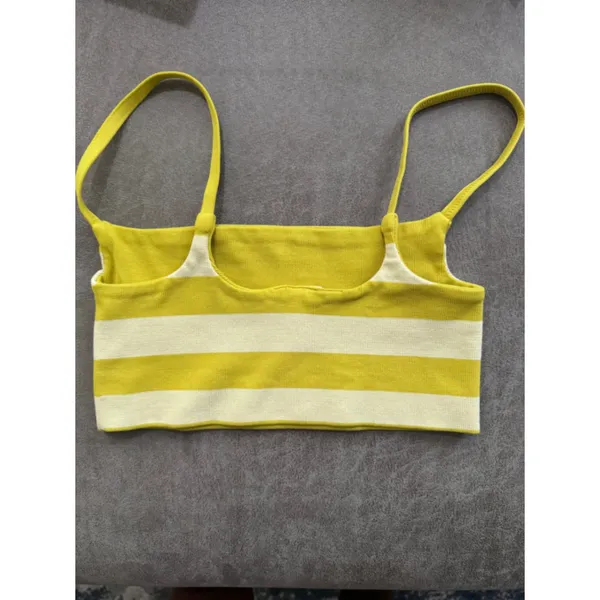 Free People Movement Tighten Up Reversible Bra Honeydew Combo Striped M/L NEW - Image 4