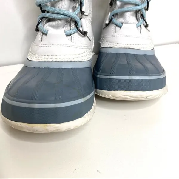 Sorel 1964 PAC Lace Up Waterproof White Leather Snow Boot 6 - Image 2