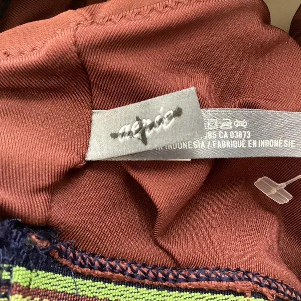 Aerie Racerback High Neck Swim Crop Top Brown - Image 4