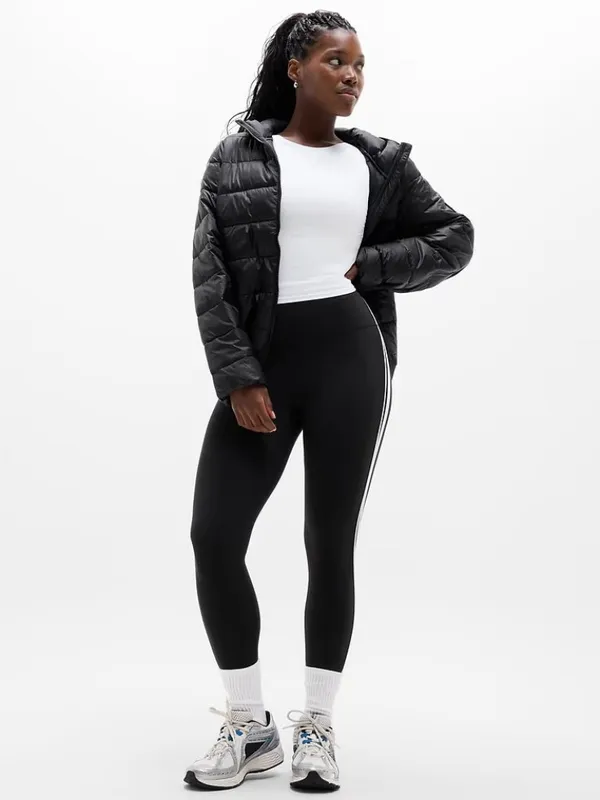 New Athleta M Aire Puffer Jacket Black Medium Regular - Image 6