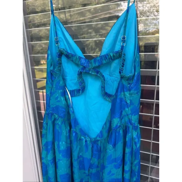 NWT Hello Molly Fresh Nectar Midi Dress Blue Size XL (14) - Image 14