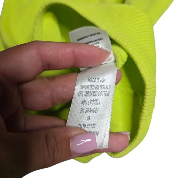 Agolde‎ Bea Cutaway Bodysuit in Citron Size: S - Image 3