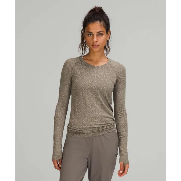 Lululemon Swiftly Tech Long Sleeve Shirt 2.0 Distorted Static Rover / White Opal - Image 6