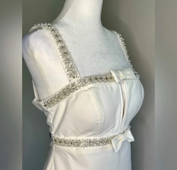 White Cocktail Dress - Image 2