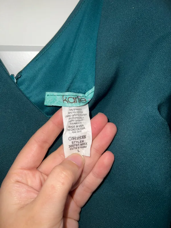 Boutique Cocktail Dress Blue Size L - Image 3
